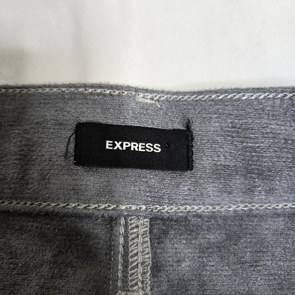 EXPRESS silver high waist metallic vegan short mini skirt 8 - Picture 5 of 10